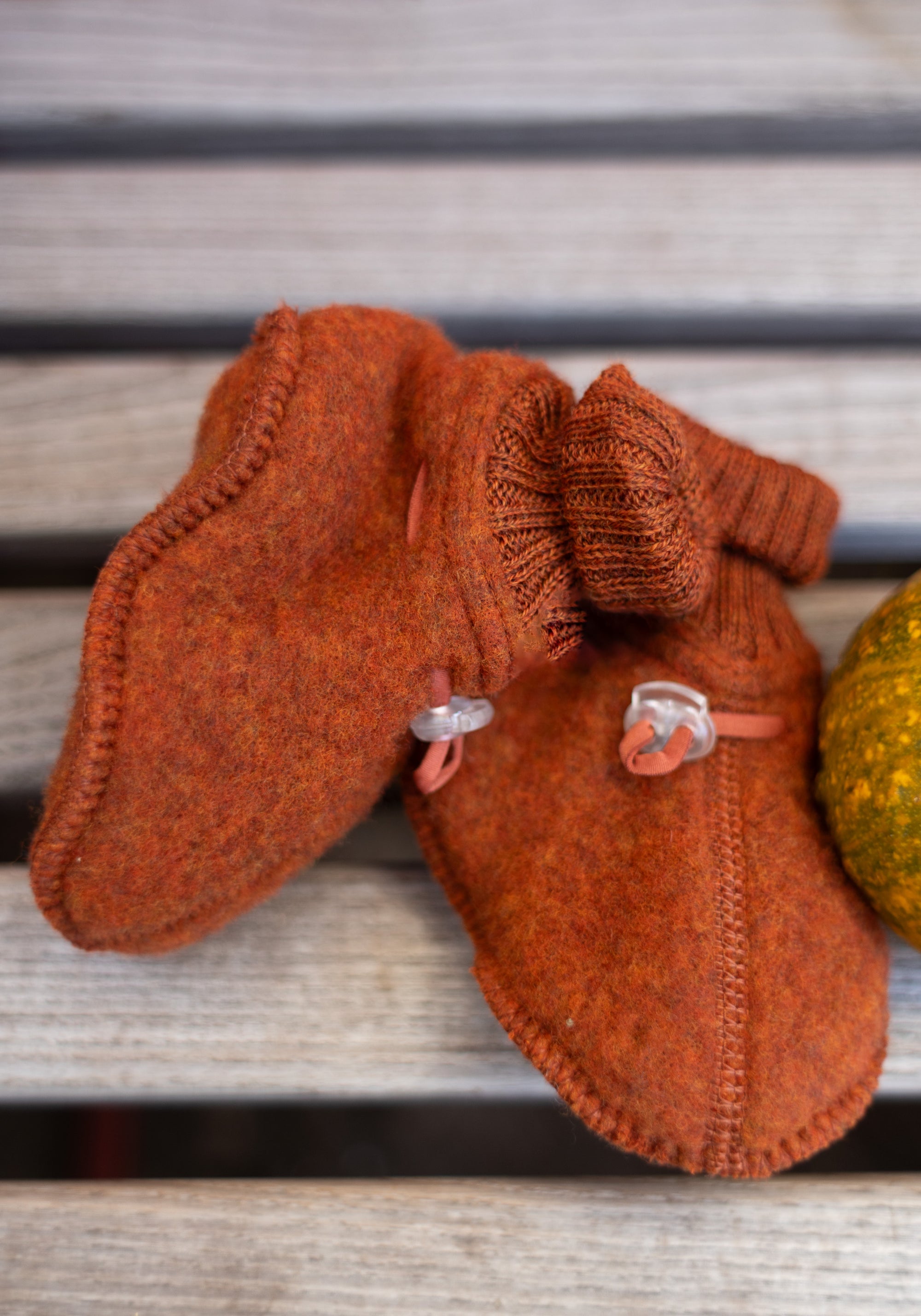 Botoșei fleece din lână merinos - Russet