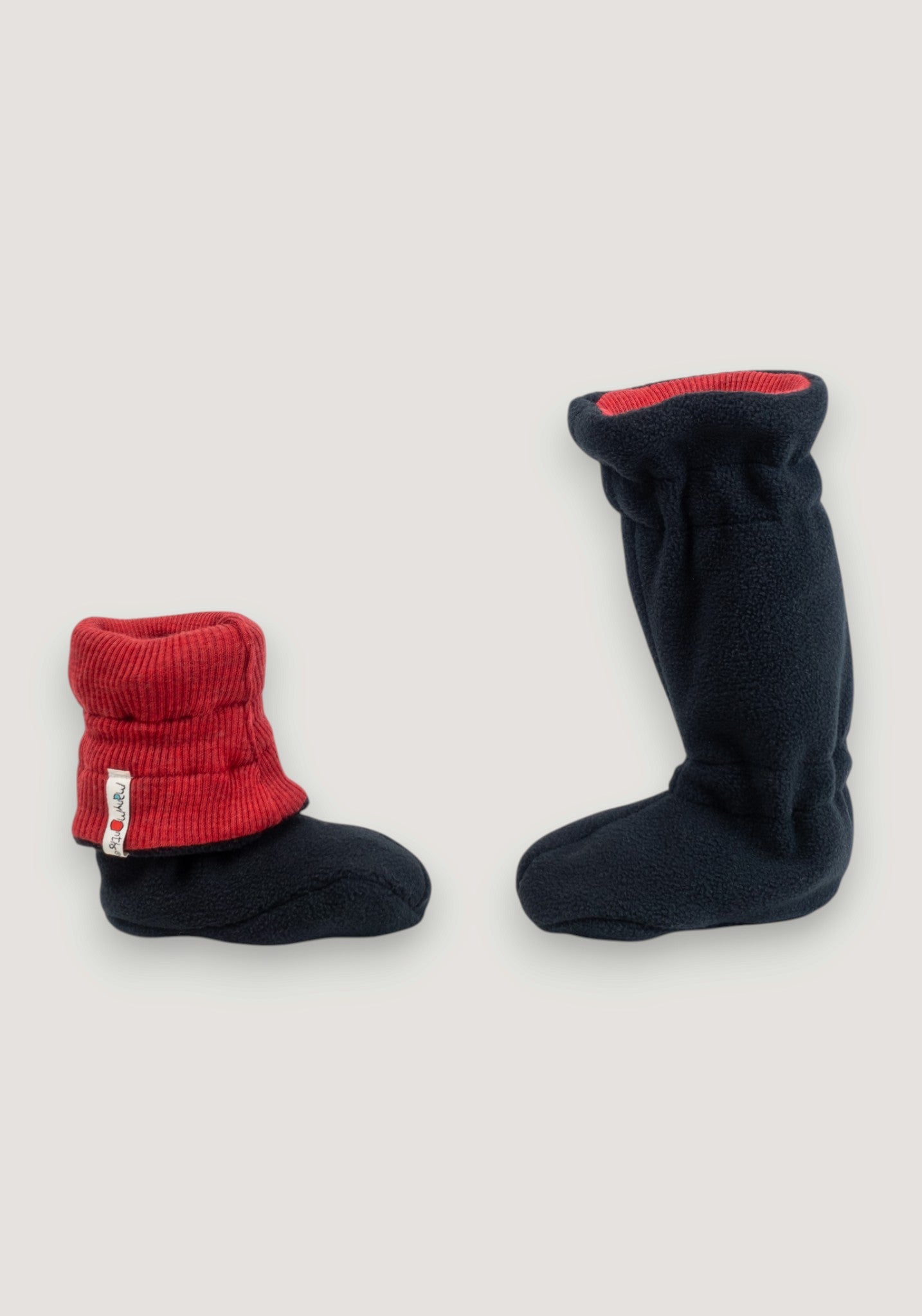 Botoșei înalți din lână merinos - Aurora Red/Black