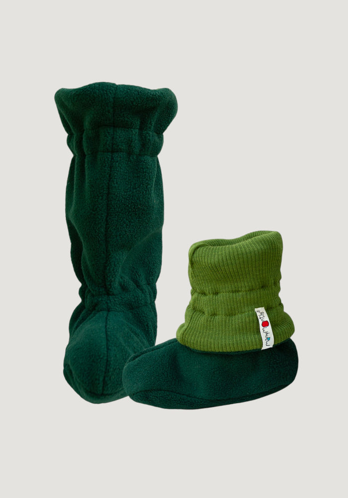 Botoșei înalți din lână merinos - Garden Moss Green/Dark Green