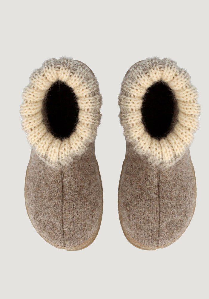 Botoși lână - Yuki Beige Melange Haflinger HipHip.ro