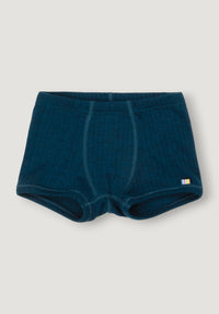 Boxeri băieți din lână merinos - Basic Dark Turquoise 100