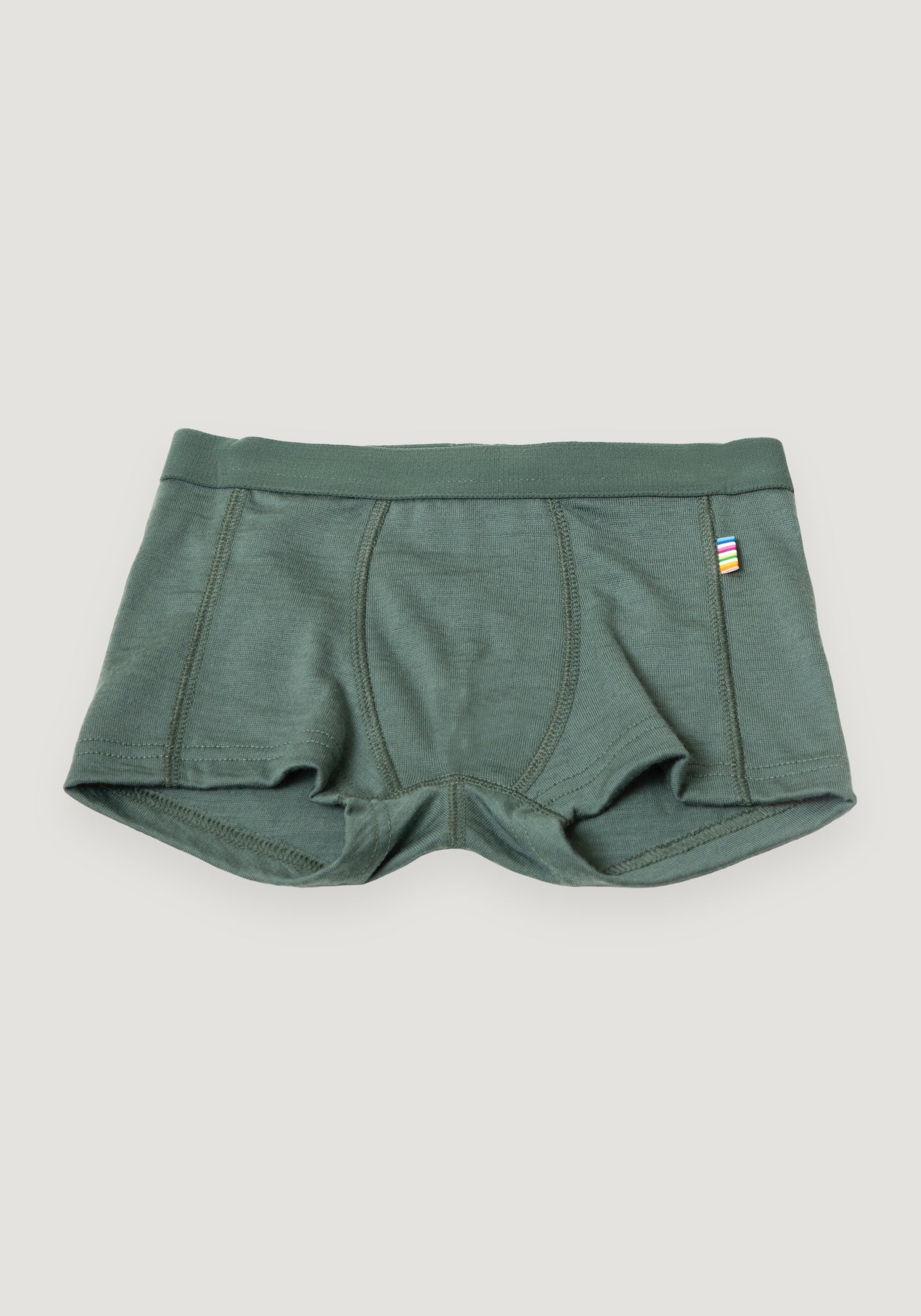 Boxeri băieți din lână merinos - Single Wool Dark Green 90