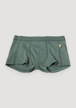 Boxeri băieți din lână merinos - Single Wool Dark Green 90