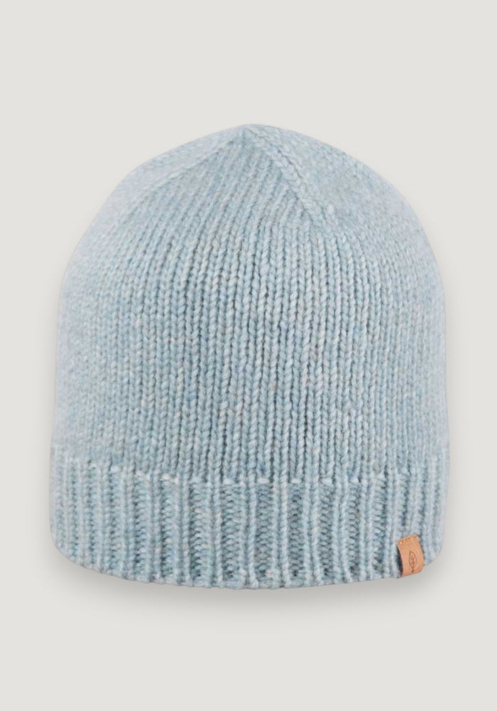 Căciulă din baby alpaca, bumbac și lână merinos - Aquamarin onesize adulti