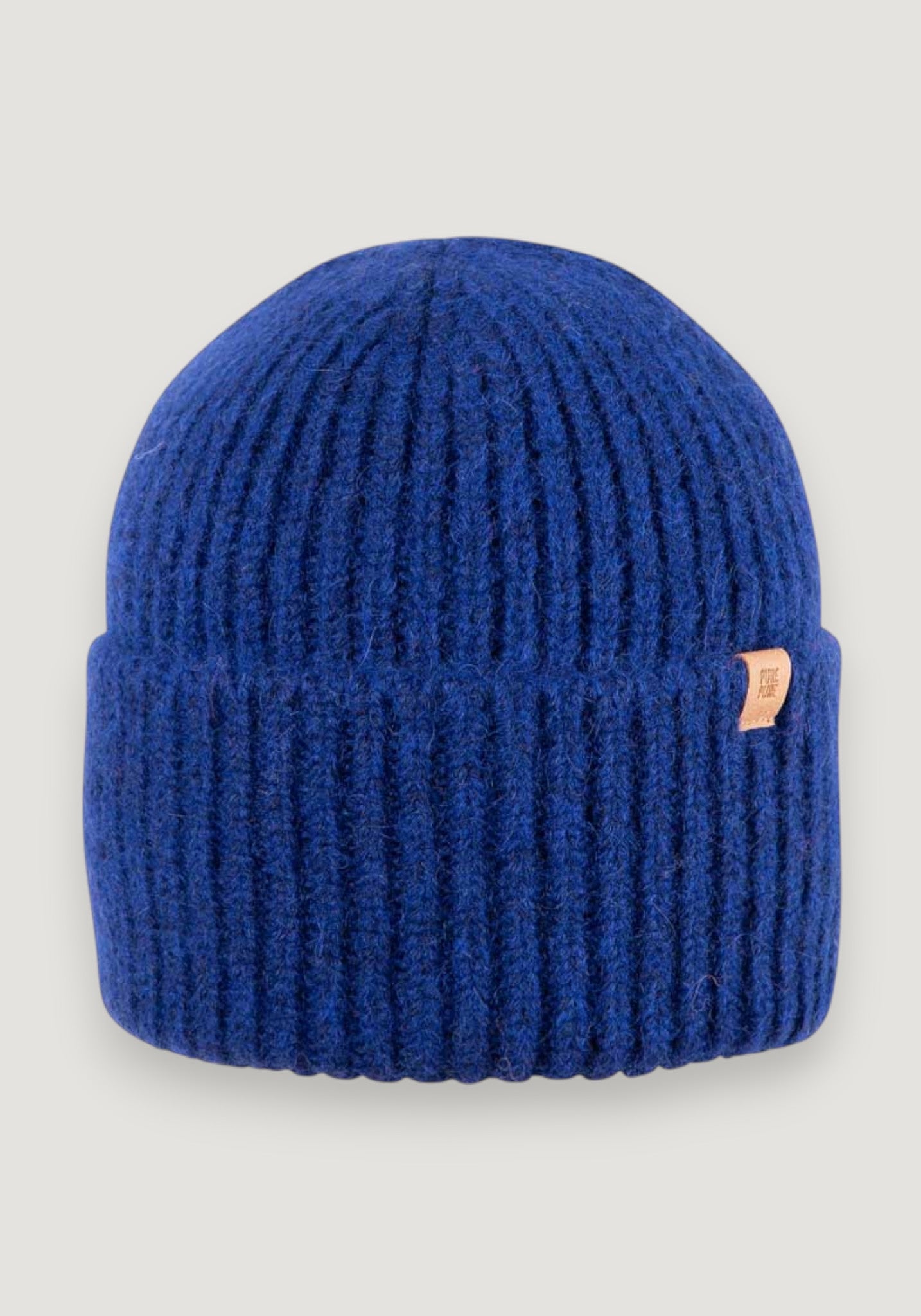 Căciulă din baby alpaca, bumbac și lână merinos - Saphir Blue onesize adulti
