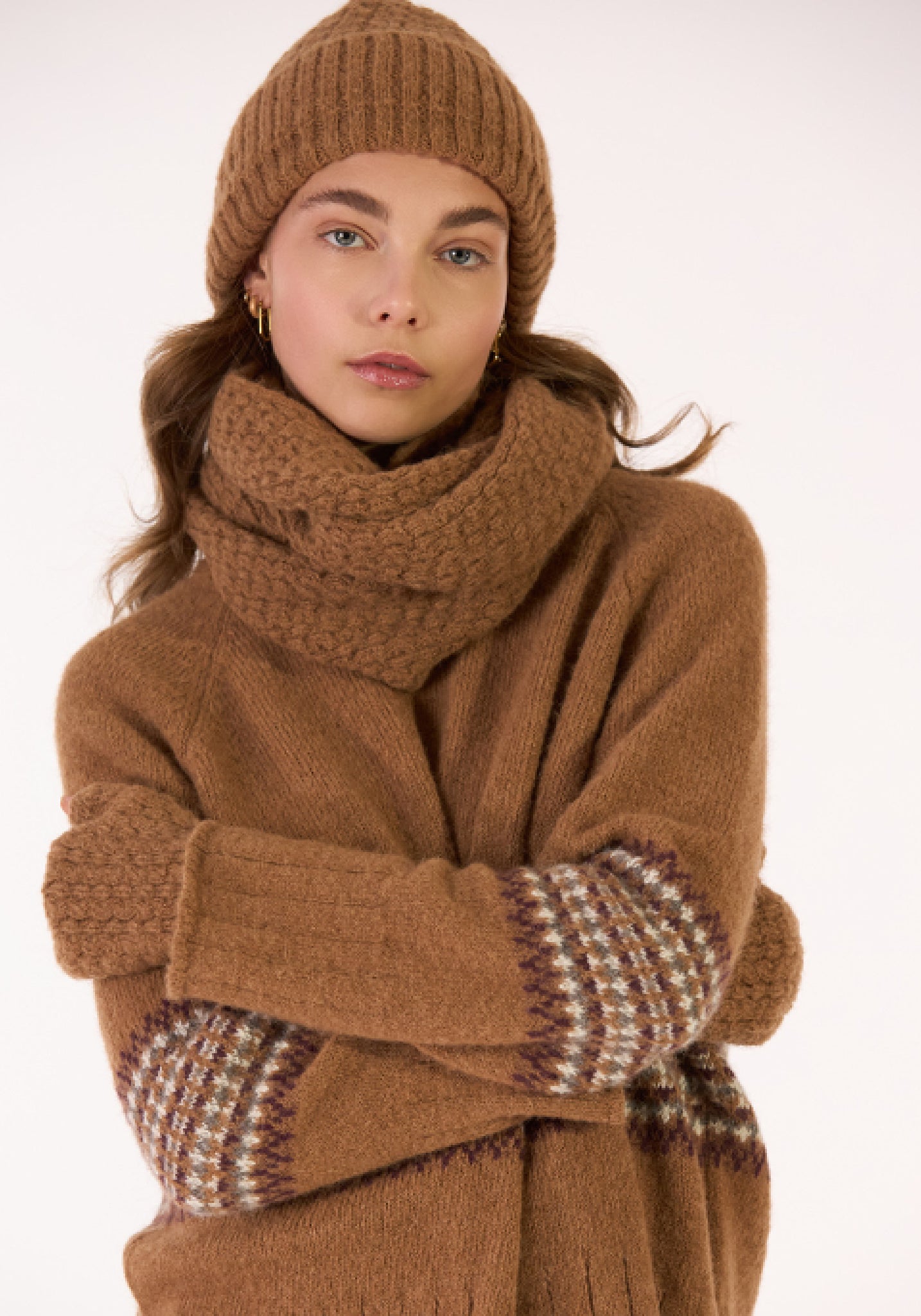 Căciulă din baby alpaca - Janet Camel Natural
