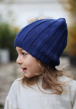 Căciulă din baby alpaca - Royal Blue