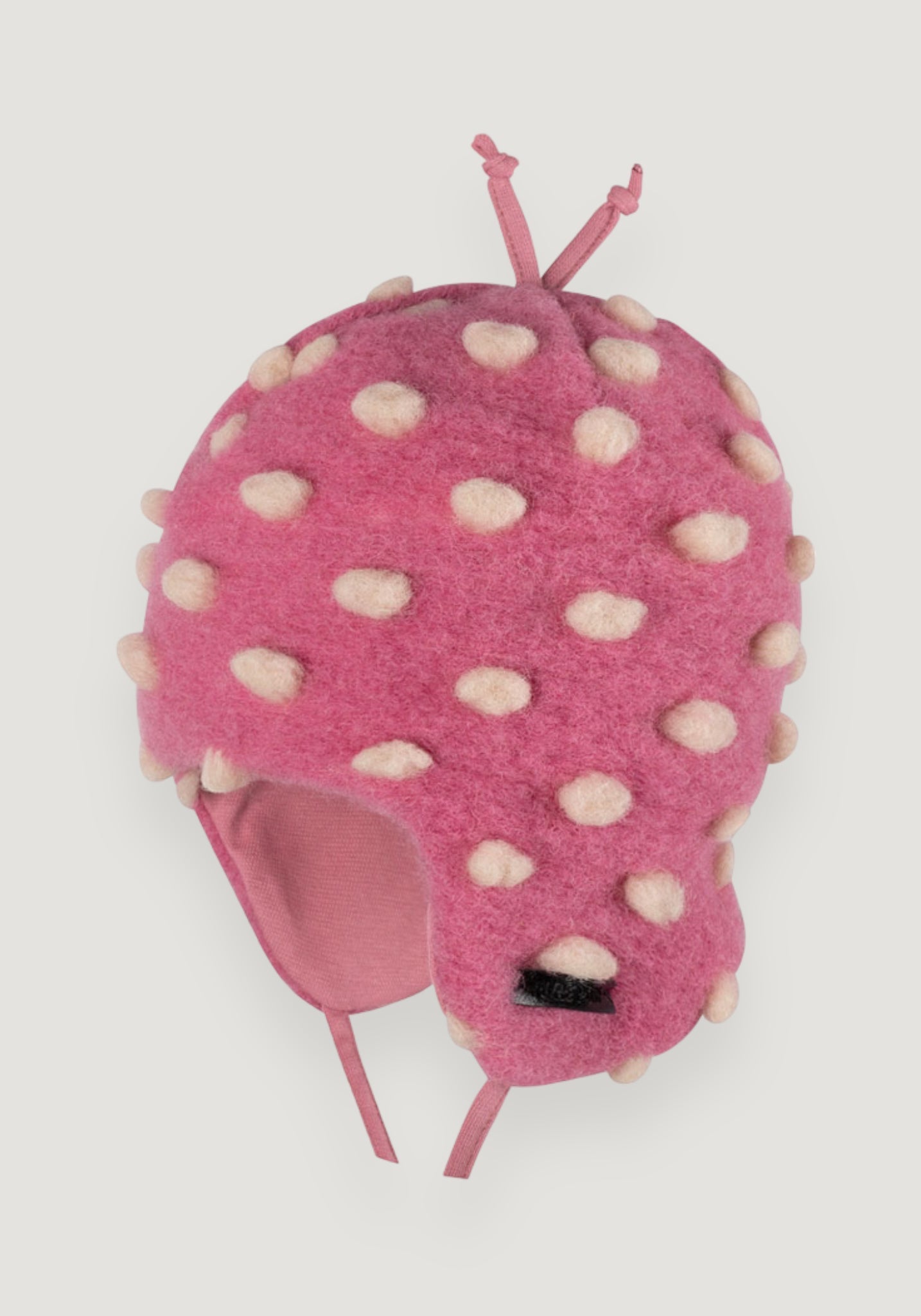 Căciulă din lână fiartă - Dusty Pink 43 cm