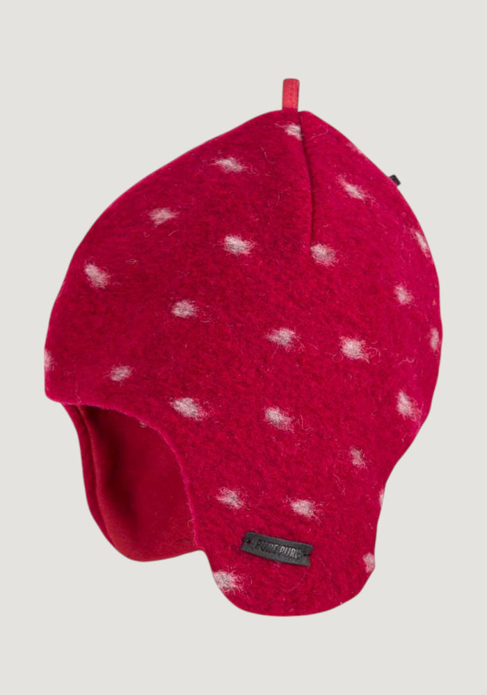 Căciulă din lână fiartă - Inka Berry Cashmere Dots
