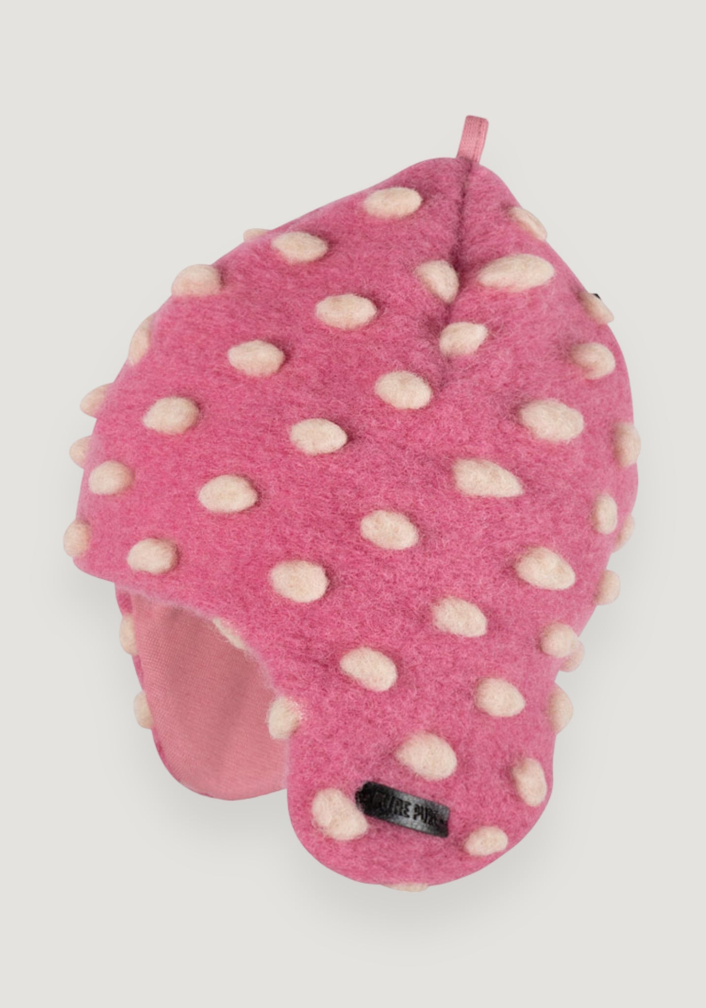 Căciulă din lână fiartă - Inka Dusty Pink 51 cm