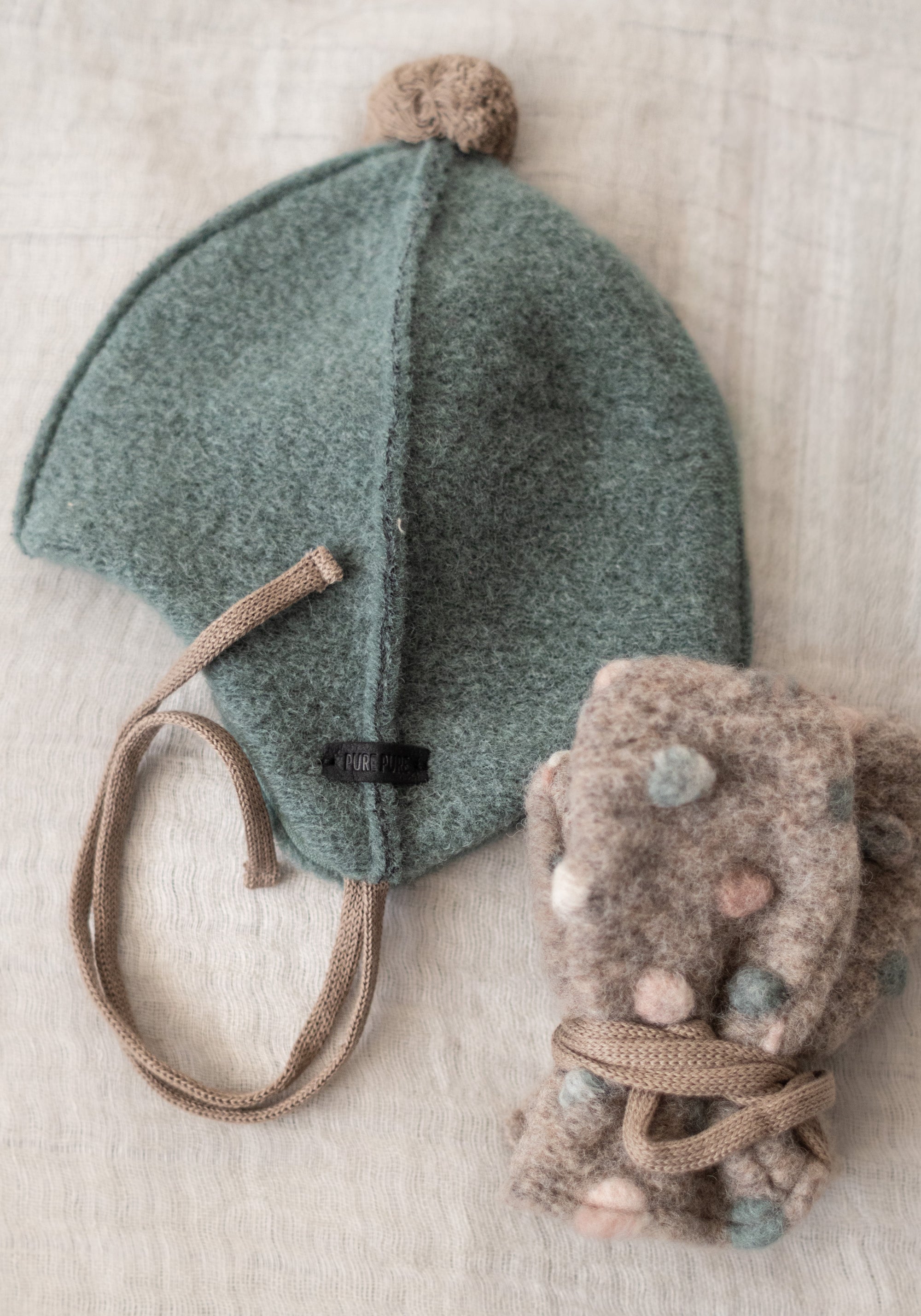 Căciulă din lână fiartă - Sage