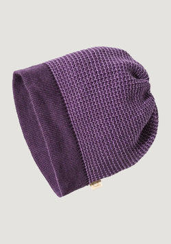 Căciulă lână merinos - Aubergine/Lilac