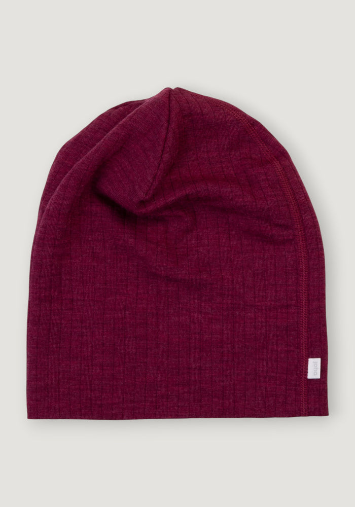 Căciulă din lână merinos - Basic Pink