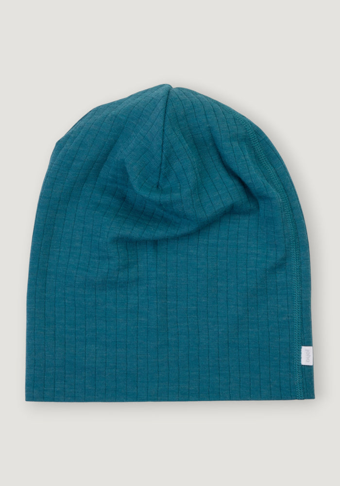 Căciulă din lână merinos - Basic Turquoise