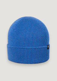 Căciulă din lână merinos, mătase și bumbac - Bright Blue 51/53 cm
