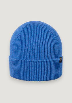 Căciulă din lână merinos, mătase și bumbac - Bright Blue 51/53 cm