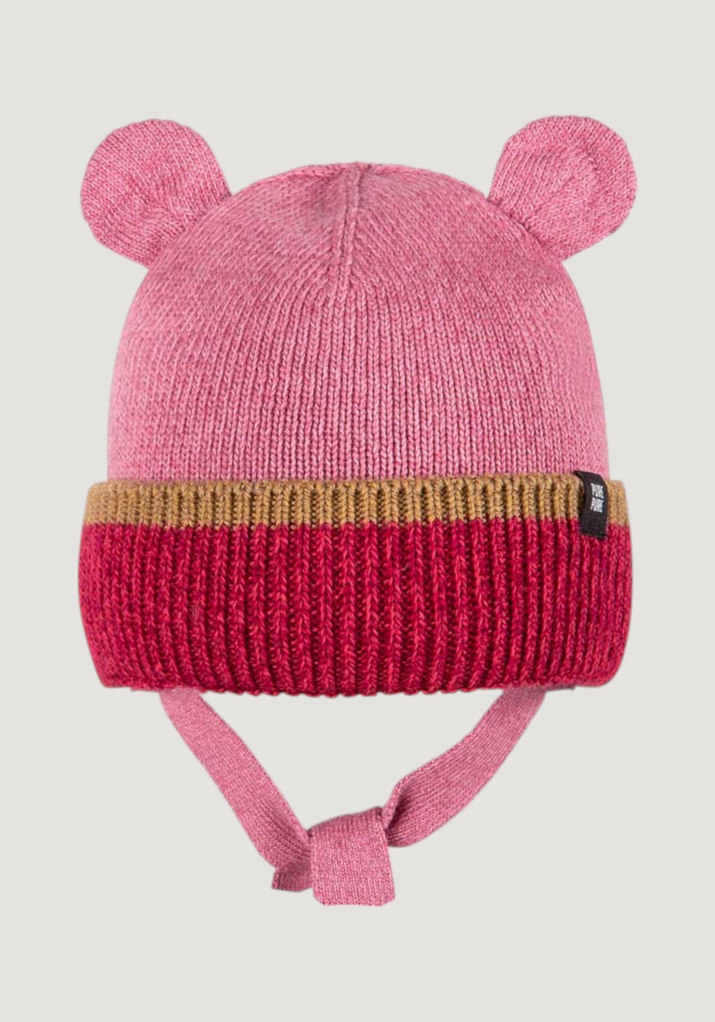 Căciulă dublată din lână merinos, mătase și bumbac - Dusty Pink