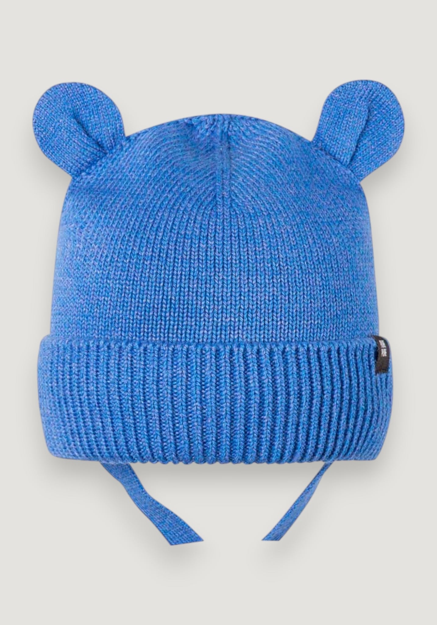 Căciulă din lână merinos, mătase și bumbac - Teddy Bright Blue