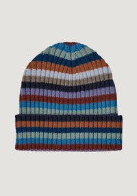 Căciulă din lână merinos - Rib Knit Multi Stripe FUB HipHip.ro