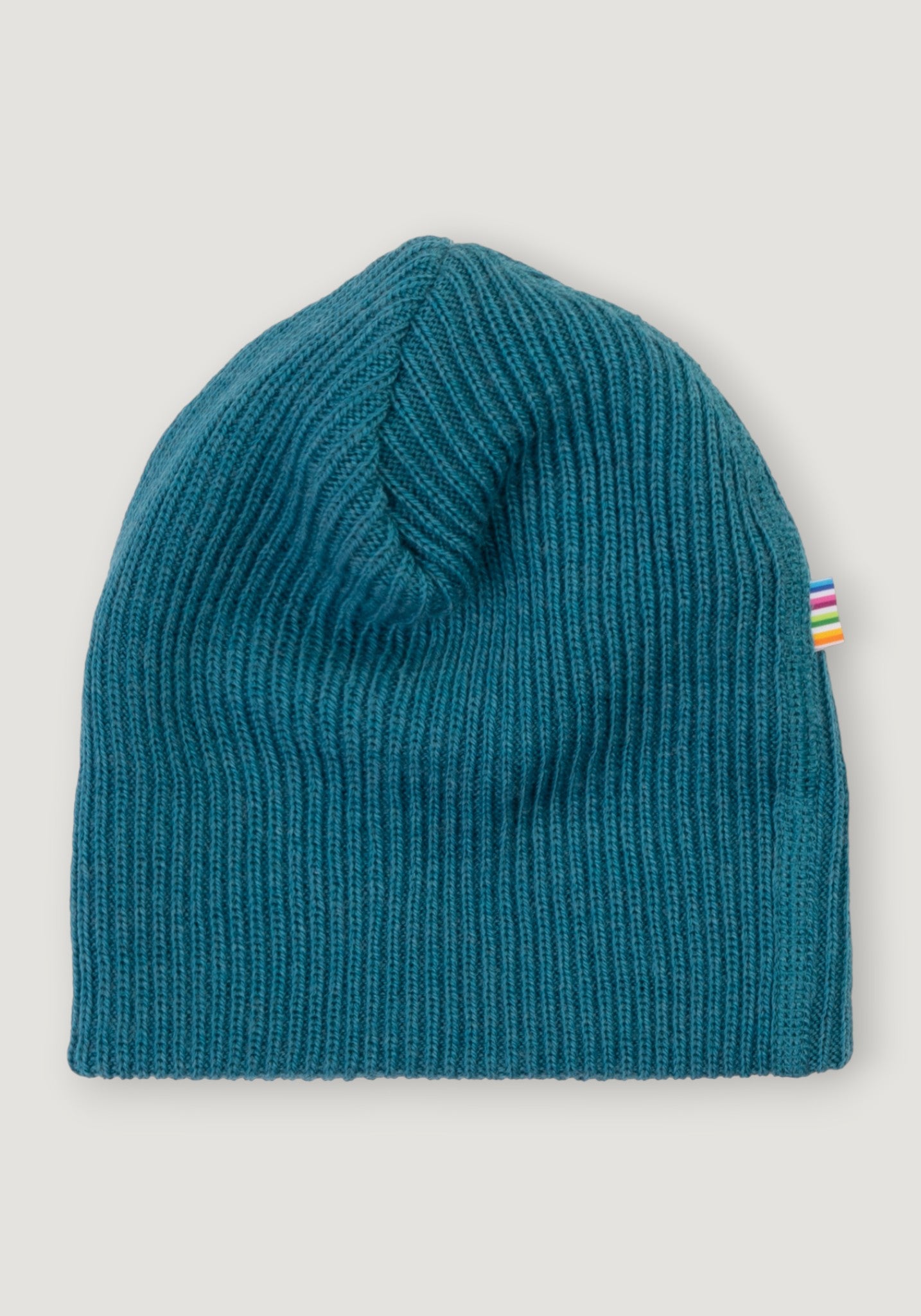 Căciulă din lână merinos - Rib Turquoise