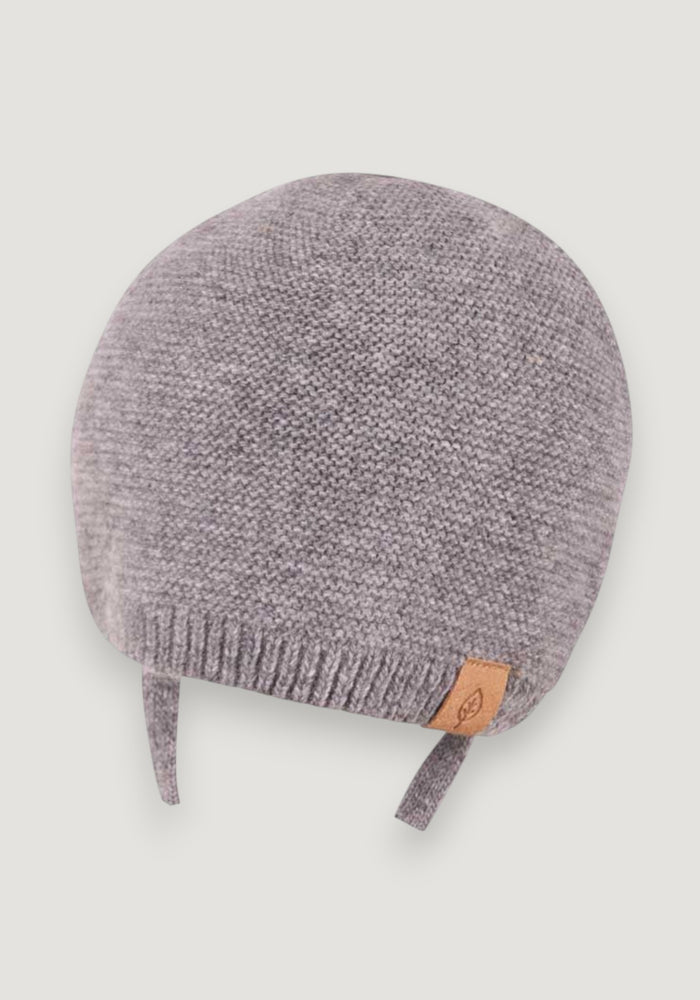 Căciulă din lână merinos și cașmir - Grey Melange 39/41 cm