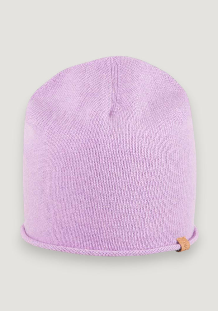 Căciulă din lână merinos și cașmir - Lilac onesize adulti