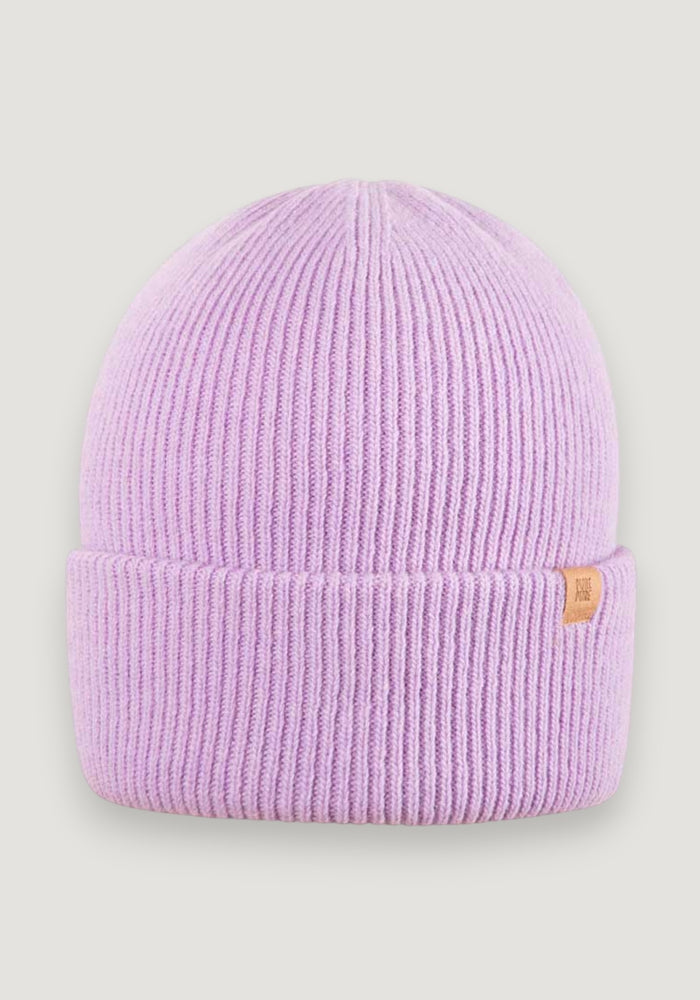 Căciulă din lână merinos și cașmir - Lilac onesize adulti
