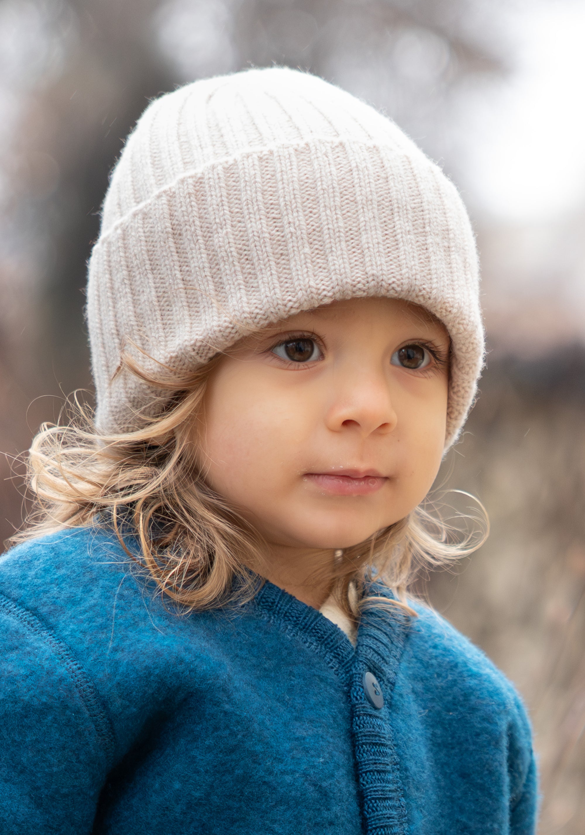 Căciulă din lână merinos și cașmir - Oat