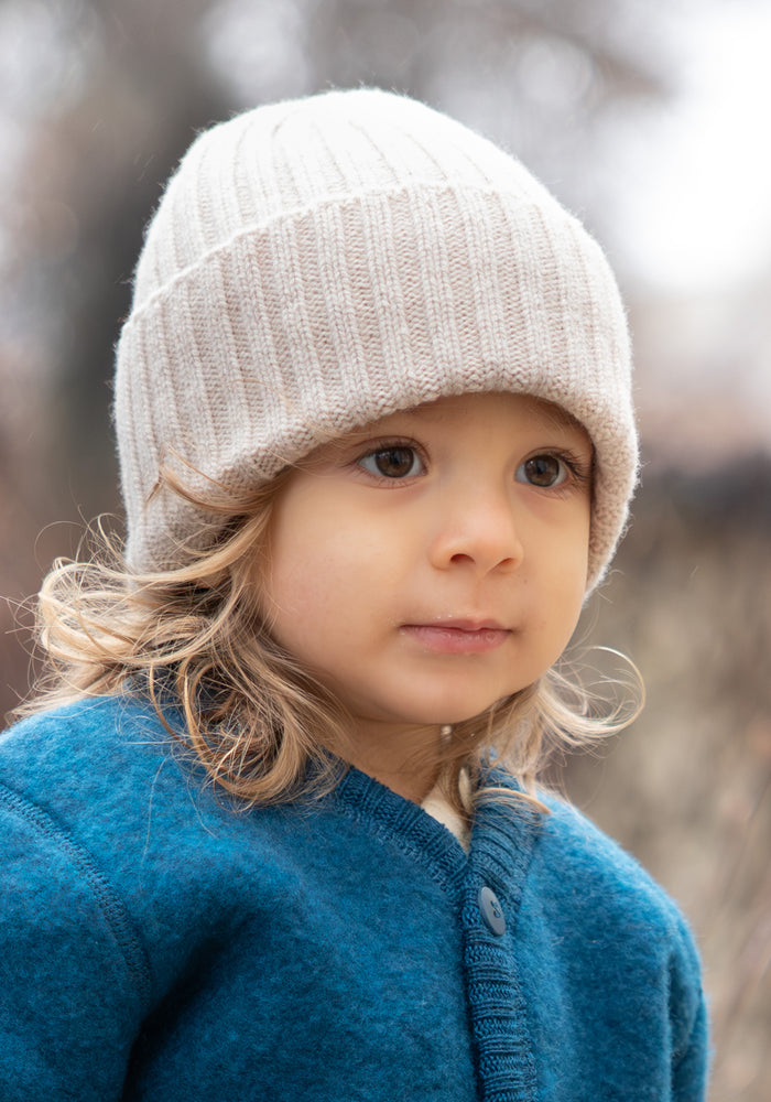 Căciulă din lână merinos și cașmir - Oat