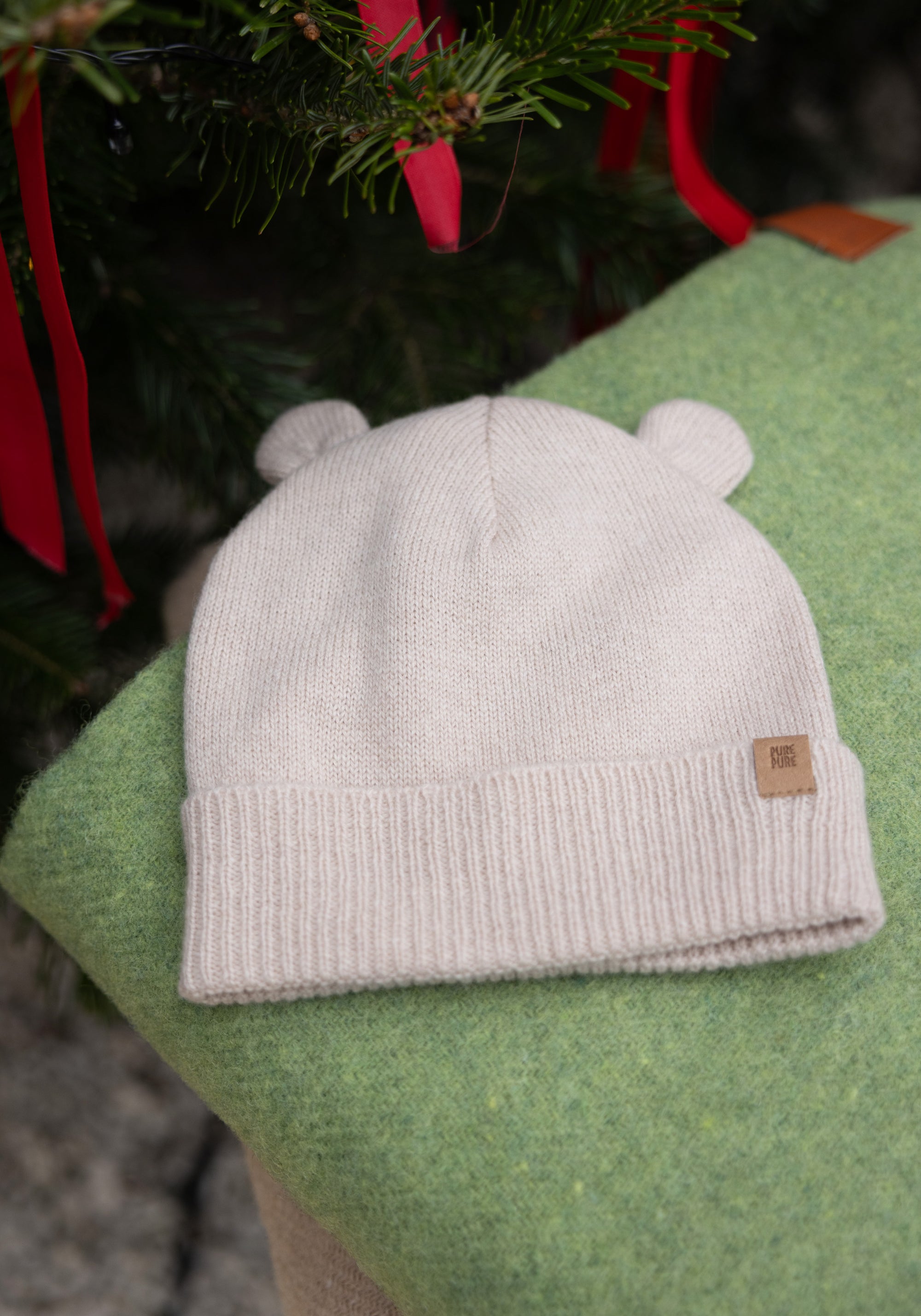 Căciulă din lână merinos și cașmir - Teddy Bear Oat