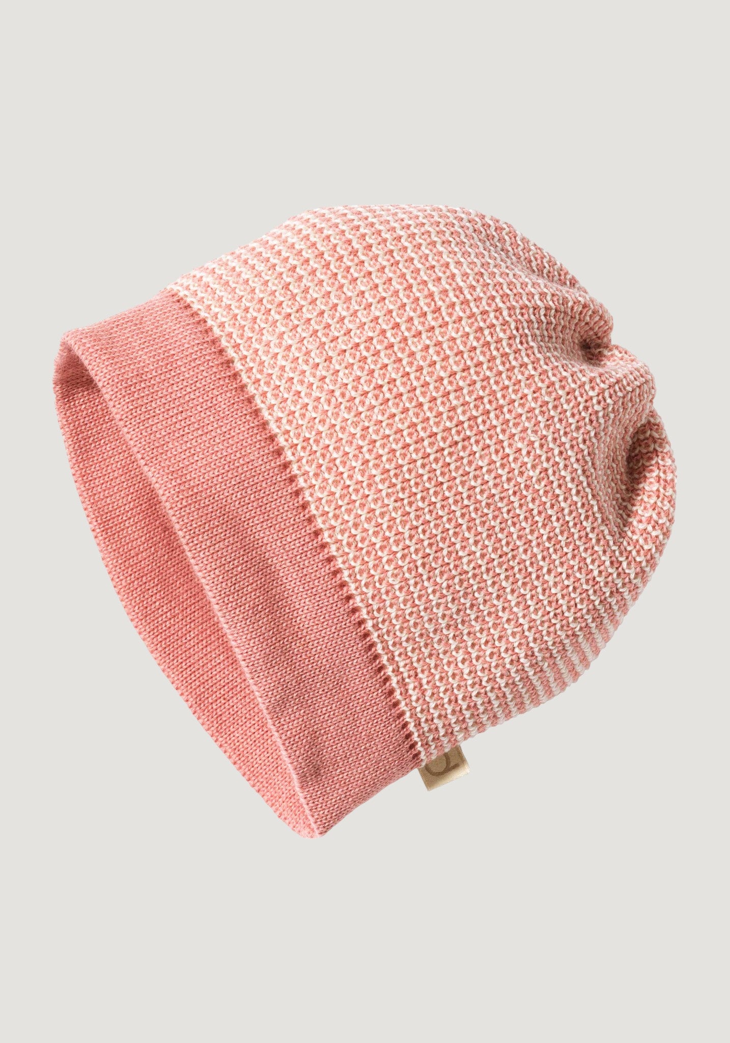 Căciulă lână merinos - Soft Pink/Natural