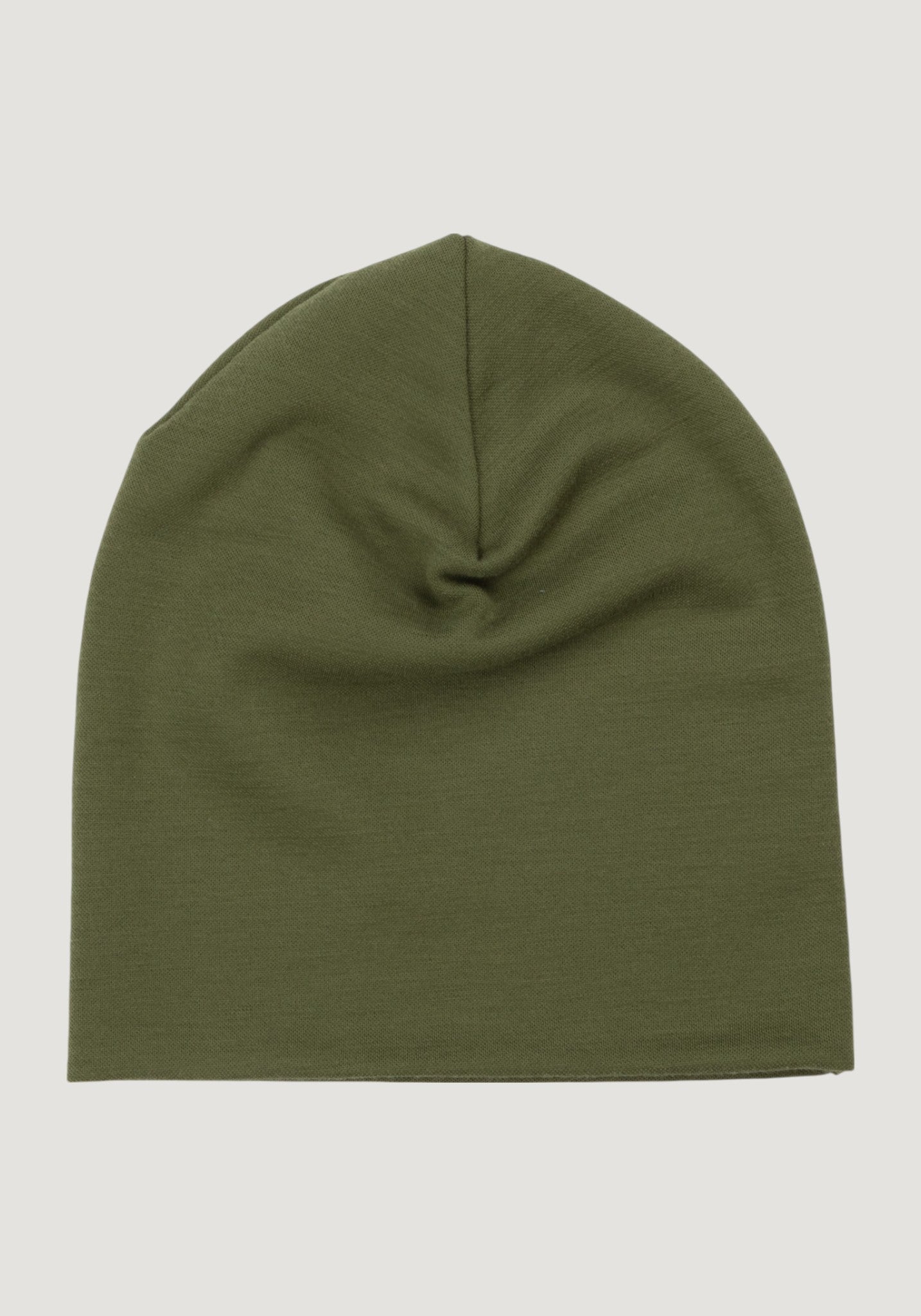 Căciulă dublată bărbați din lână merinos și mătase - Camo Olive
