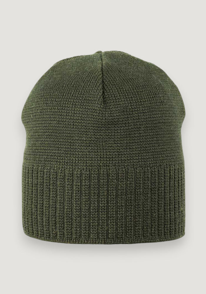Căciulă dublată cu fleece band din lână merinos - Forest onesize adulti