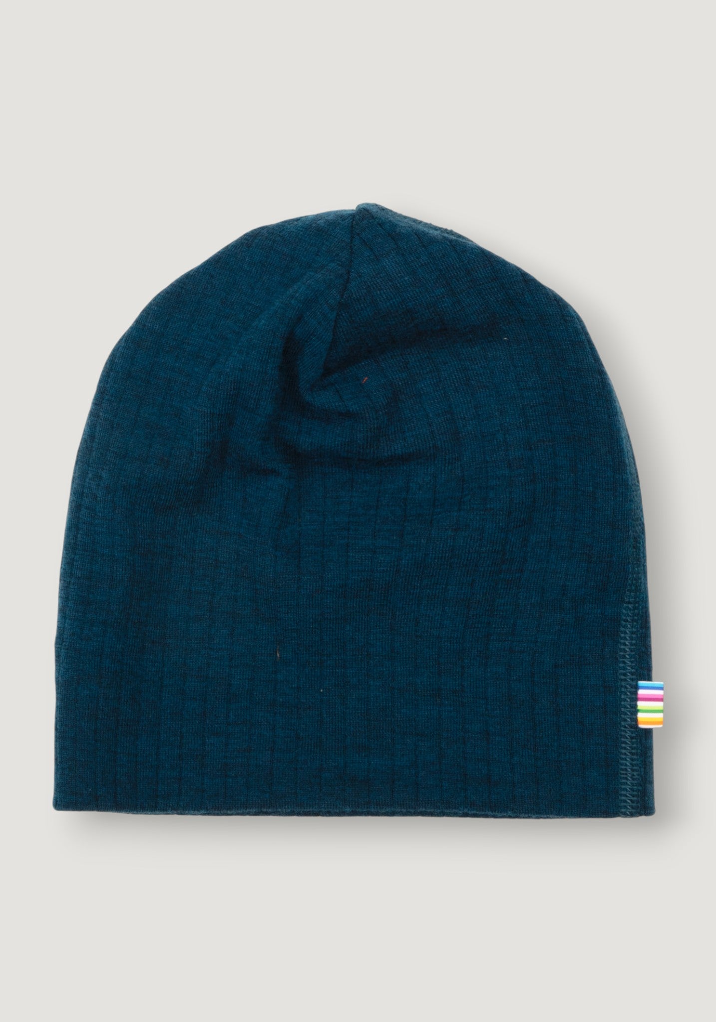 Căciulă dublată din lână merinos - Basic Dark Turquoise 50 cm