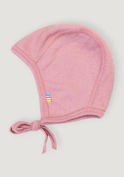 Căciulă dublată din lână merinos - Basic Old Rose