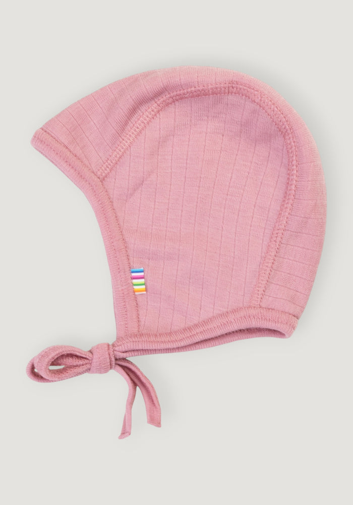 Căciulă dublată din lână merinos - Basic Old Rose