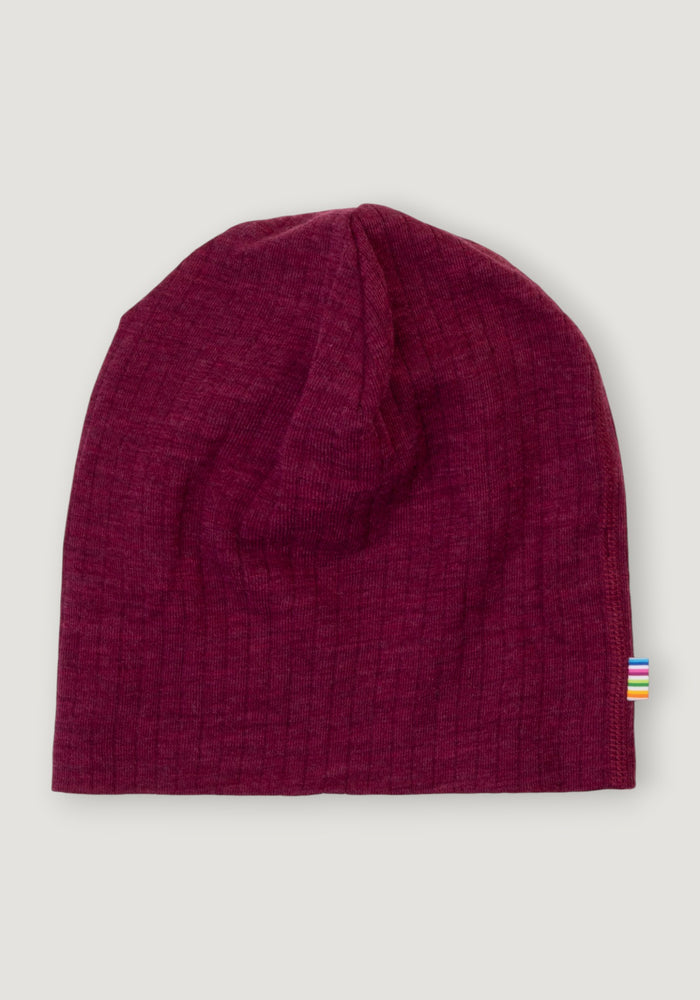 Căciulă dublată din lână merinos - Basic Pink