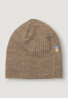 Căciulă dublată din lână merinos - Rib Beige Melange 52 cm