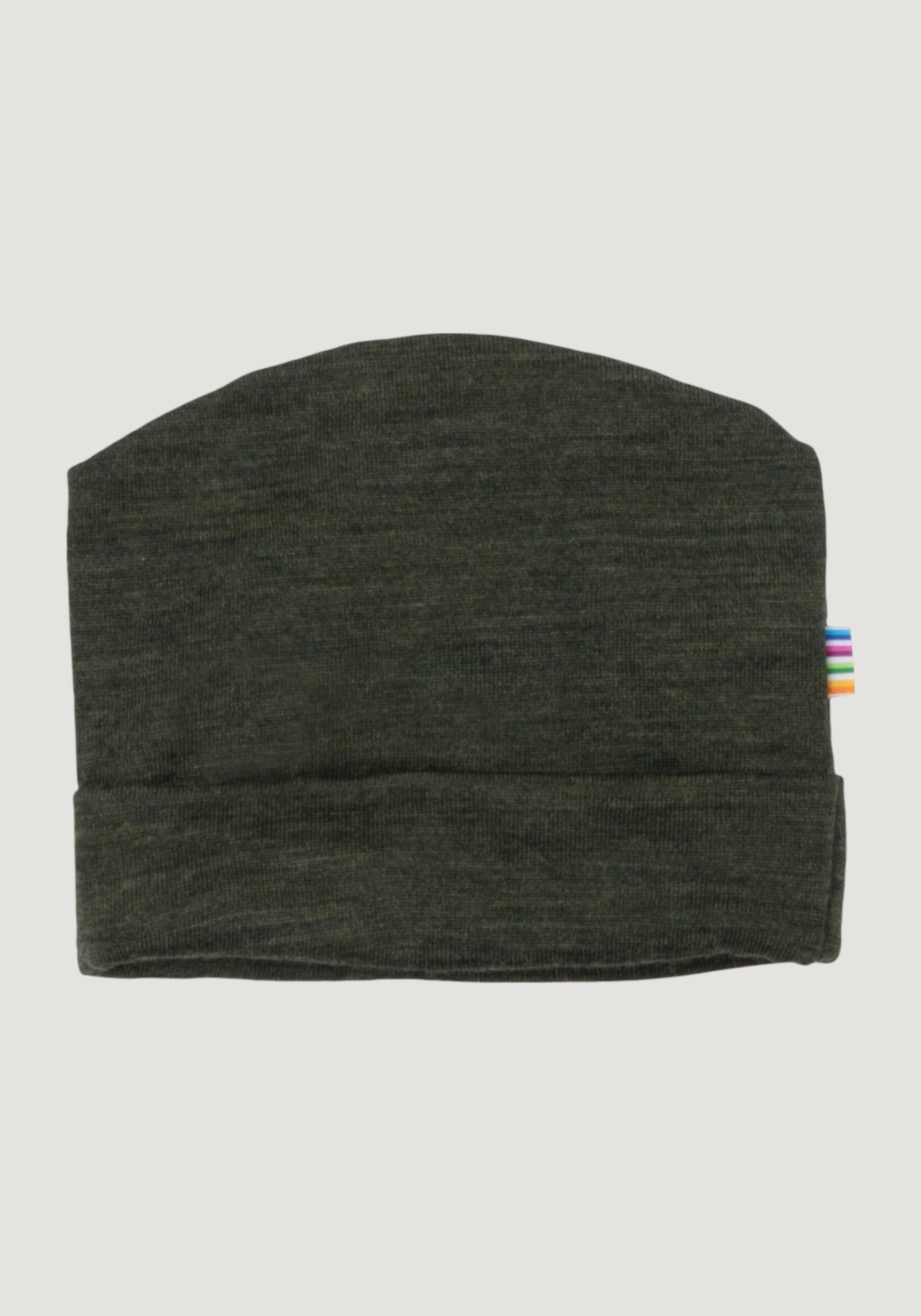Căciulă dublată din lână merinos - Single Wool Melange Moss Green