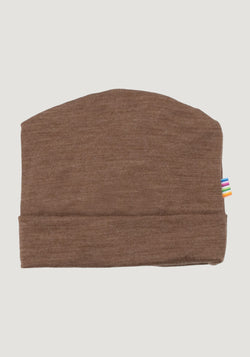 Căciulă dublată din lână merinos - Single Wool Melange Warm Brown