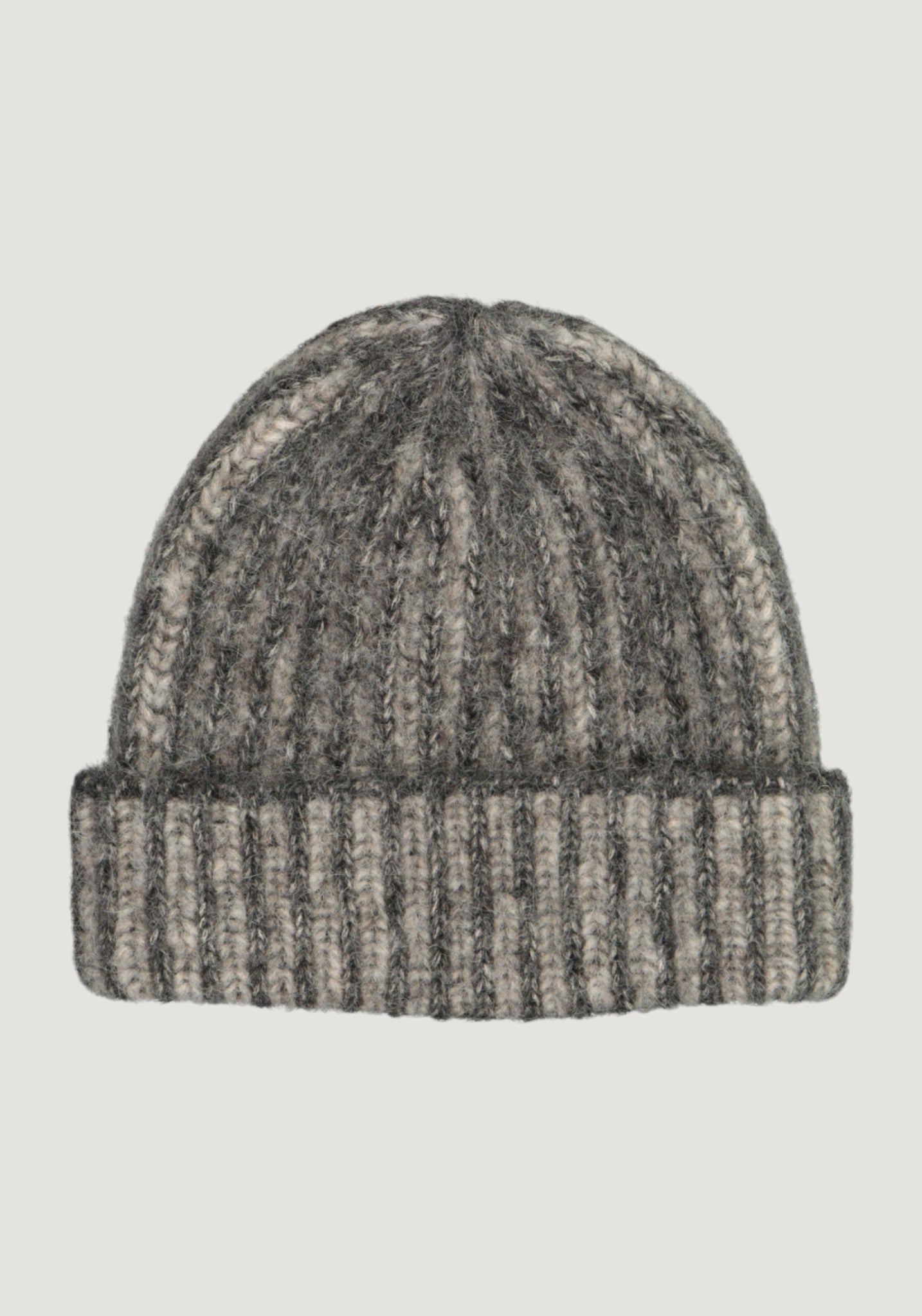 Căciulă femei din alpaca și bumbac Pima - Ilona Grey/Anthracite