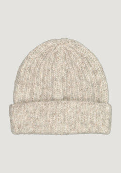 Căciulă femei din alpaca și bumbac Pima - Ilona White/Grey