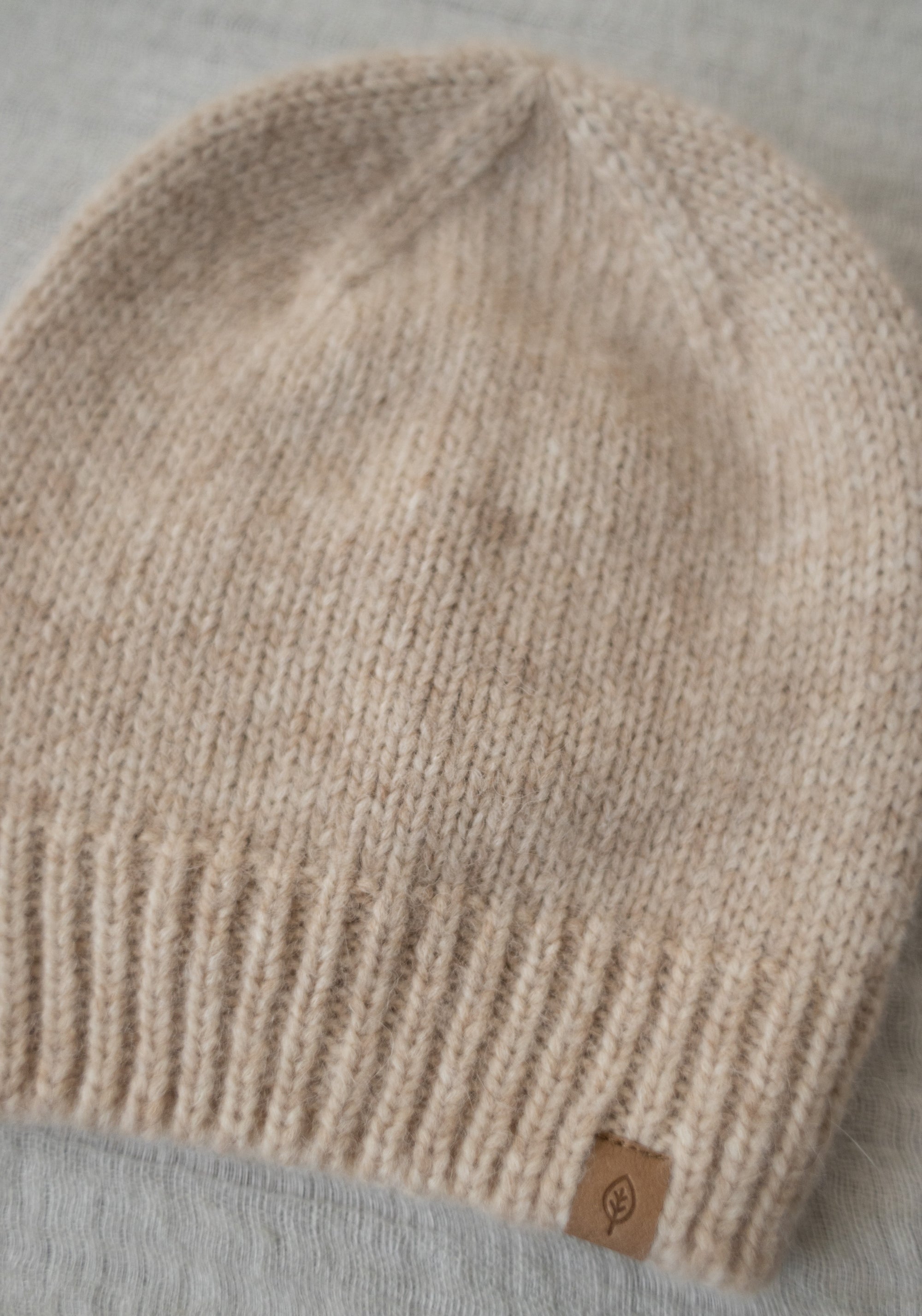 Căciulă femei din baby alpaca, bumbac și lână merinos - Oat