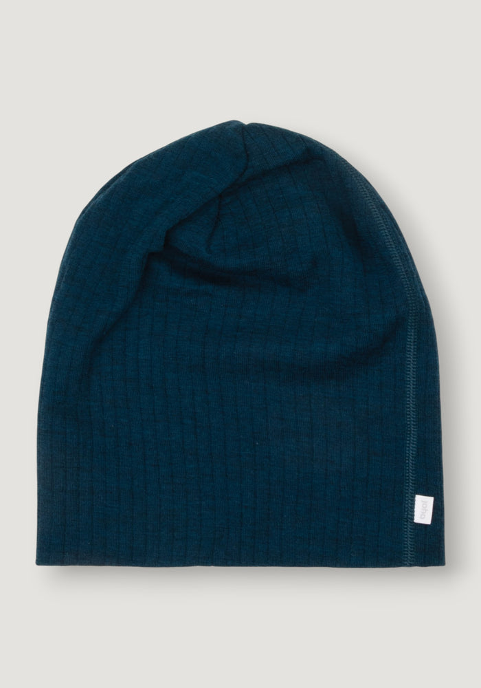 Căciulă femei din lână merinos - Basic Dark Turquoise XS/M