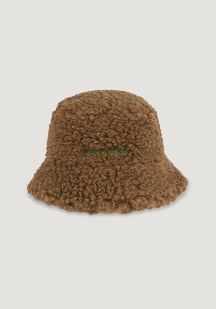 Căciulă femei fleece din lână merinos - Teddy Brown 56 cm