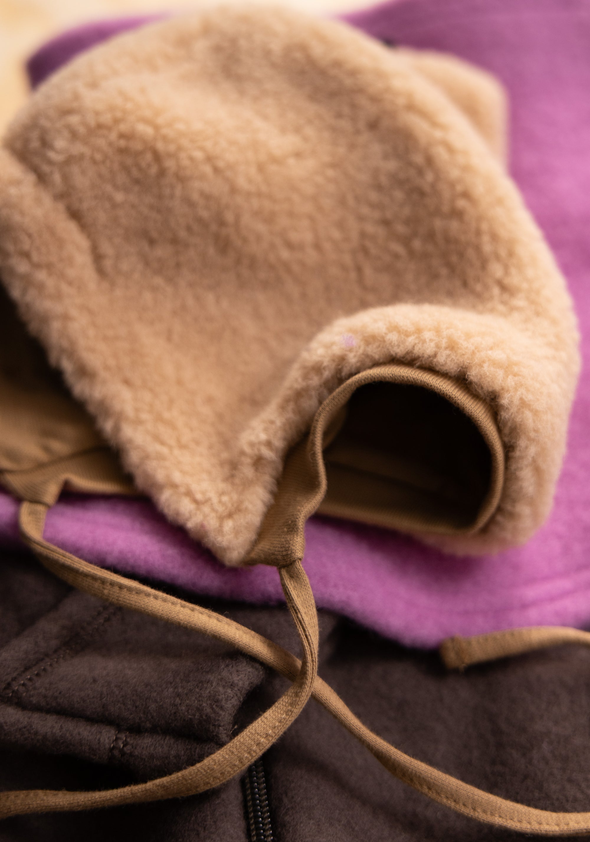 Căciulă fleece din lână - Ginger