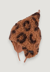 Căciulă fleece din lână - Inka Mocca Brown 45 cm