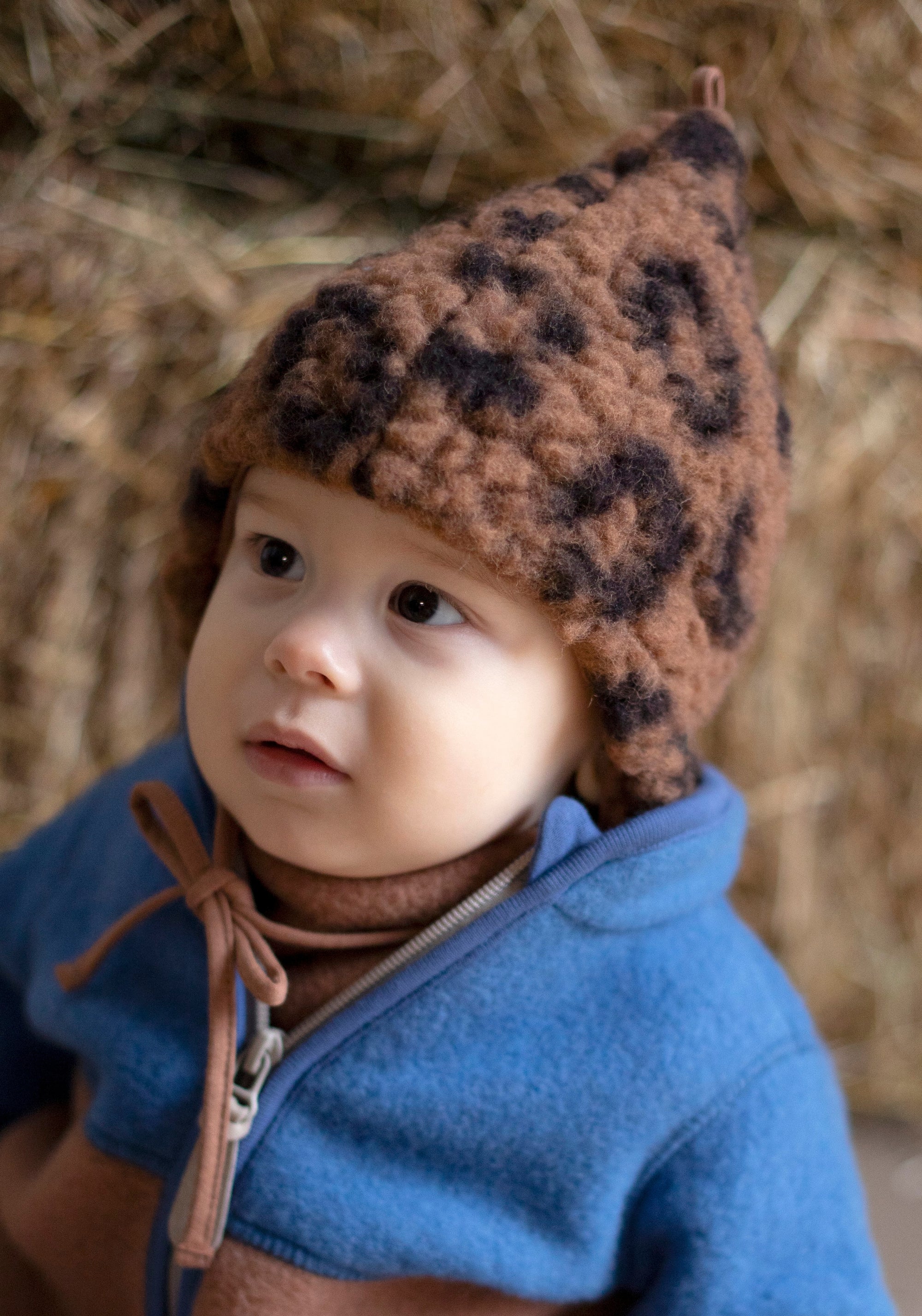 Căciulă fleece din lână - Inka Mocca Brown