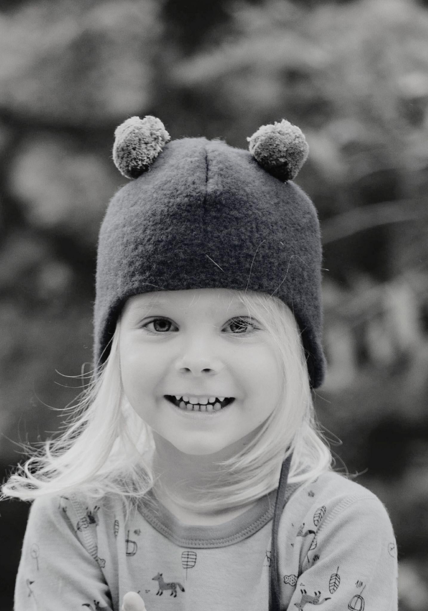 Căciulă fleece din lână merinos - Dark Brown