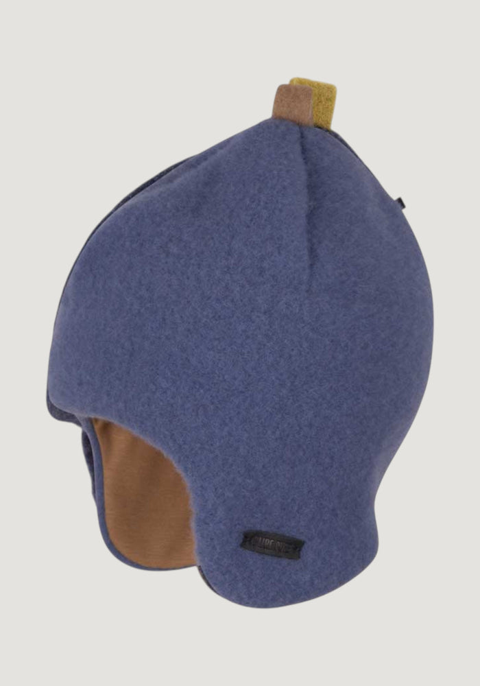 Căciulă fleece din lână merinos - Inka Smoke Blue